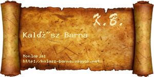 Kalász Barna névjegykártya
